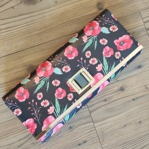 Rebecca & Rifka Red Poppy Clutch Crossbody Purse